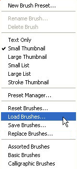 brushes menu