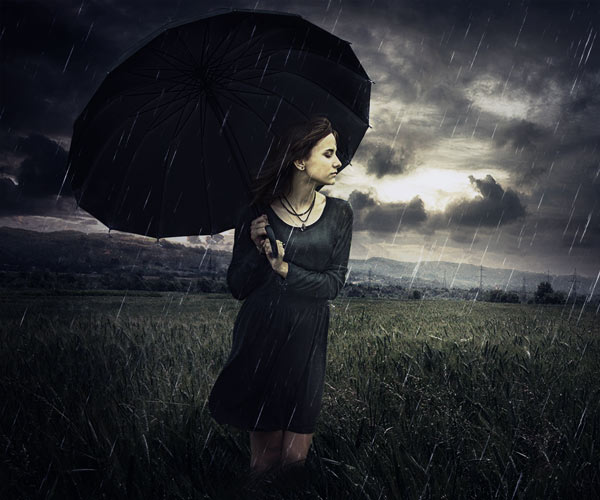 Create a Rainy Day Scene Photo Manipulation in Photoshop